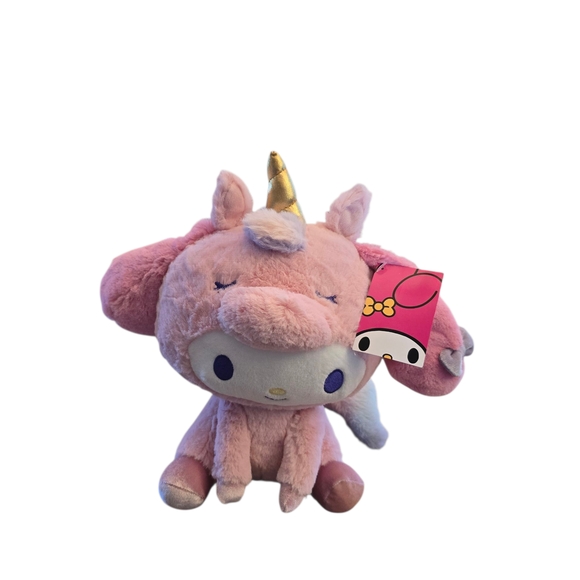Hello Kitty Pink and Gold Unicorn Plush - Picture 1 of 2